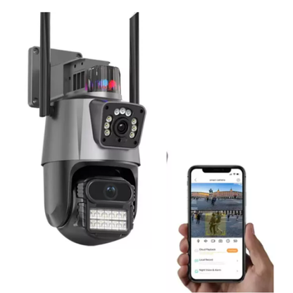 Camara De Seguridad para Exteriores de Doble Lente