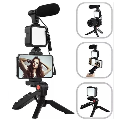 Tripode De Celular Con Luz Y Microfono